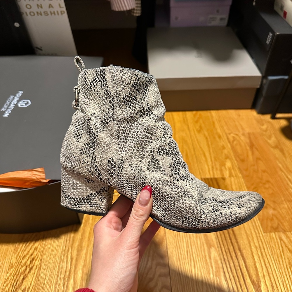 Snakeskin Ankle Boots